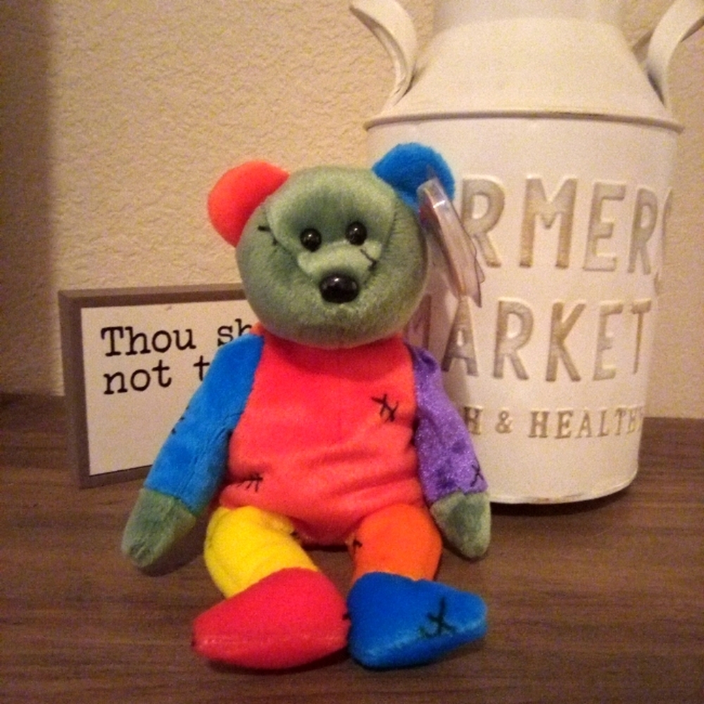 RARE TY BEANIE BABY "FRANKENTEDDY" BEAR